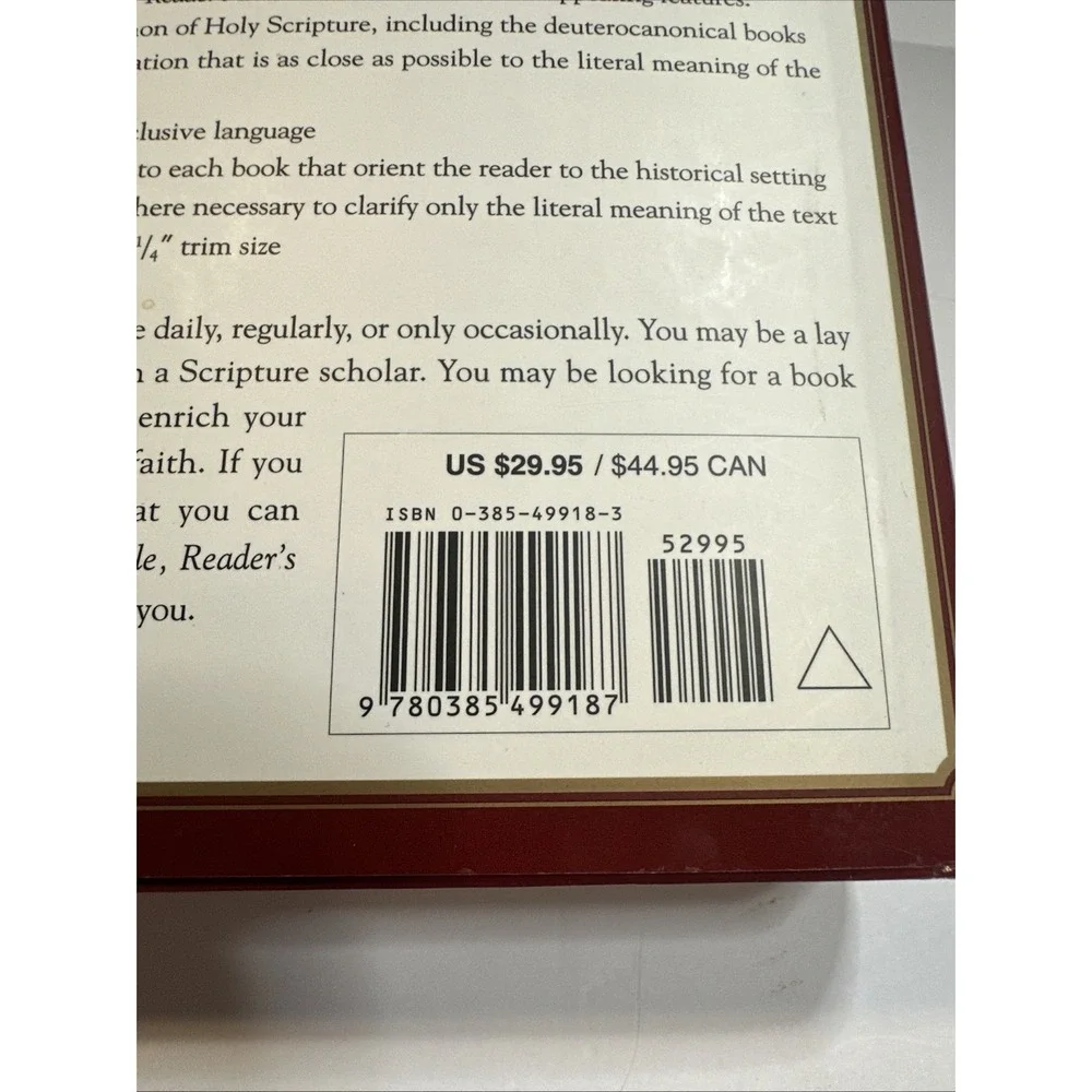 Jerusalem Bible : Reader's Edition by Alexander Jones (2000, Hardcover)